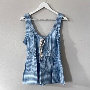 Anthropologie Sleeveless Smocked Top